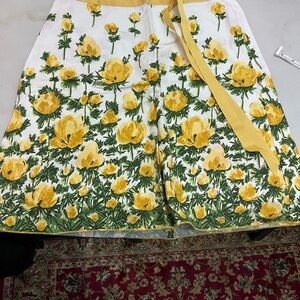 Floral Yellow and Green Skirt